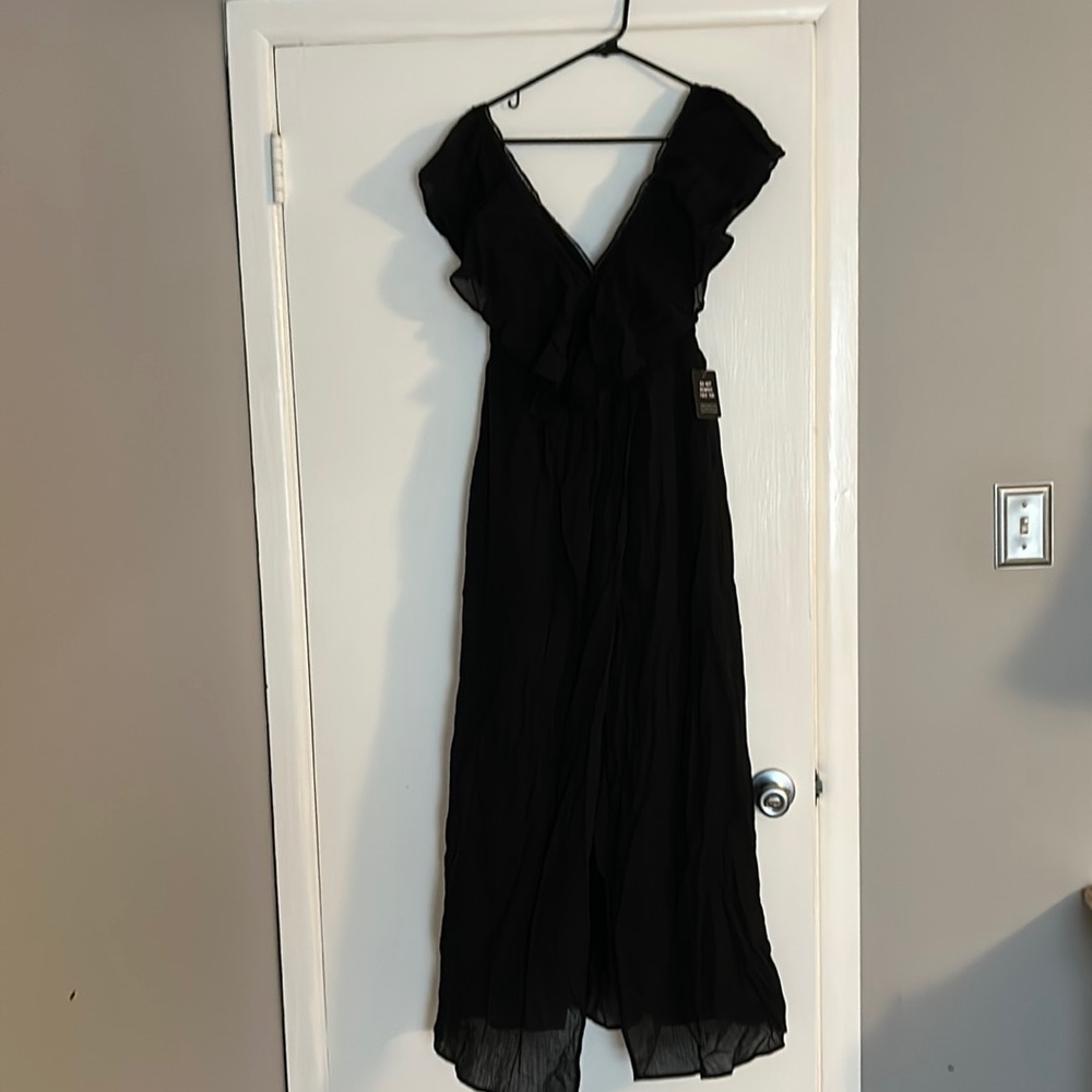 Express Black Cotton Maxi Dress Brand New